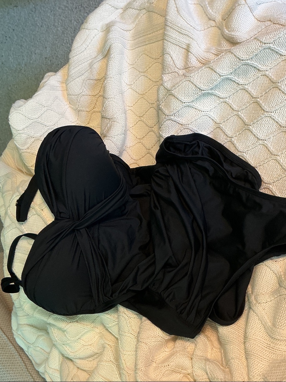 La Blanca Black Tummy Control One-Piece Swimsuit